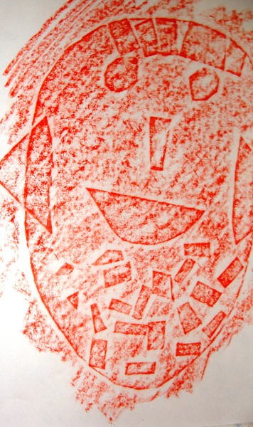 Frotáž - veselé obličeje