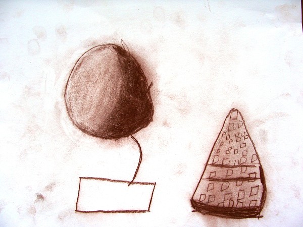 Poprvé práce uhlem a stínování