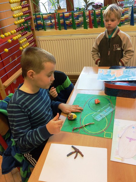 Školka na návštěvě v 1. třídě