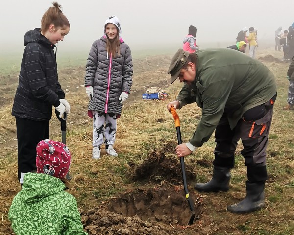 Sázení stromů (4. a 6. třída)