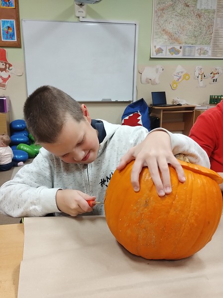 Dýňodlabání na 1. stupni