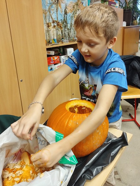 Dýňodlabání na 1. stupni